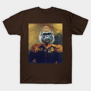 Gorilla Retro Military Portrait T-Shirt